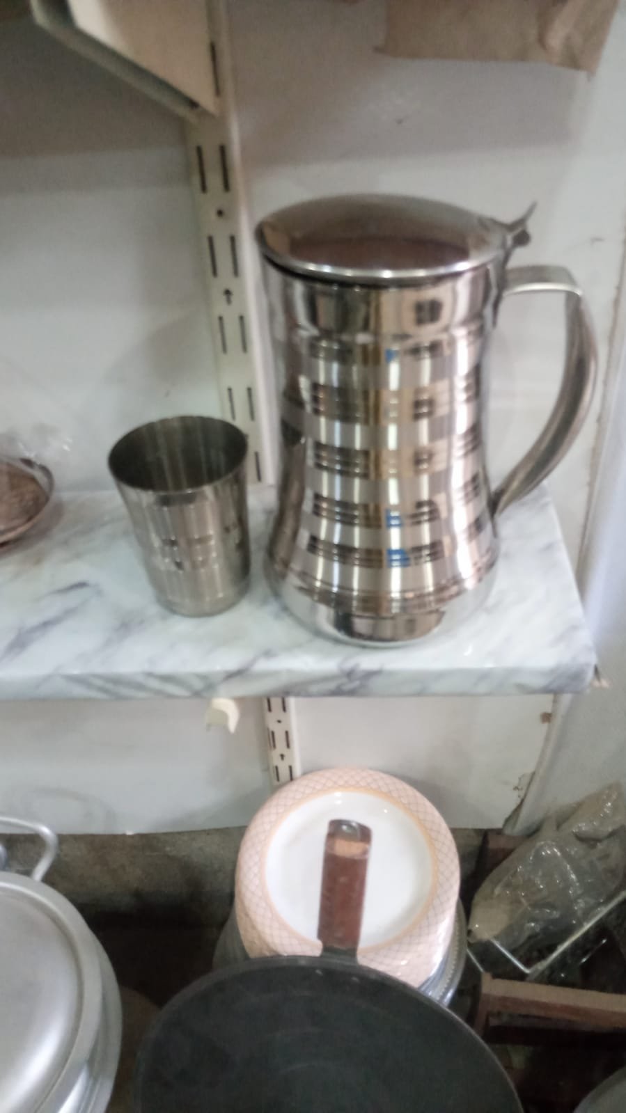steel water set Jug with six glass - Image 1