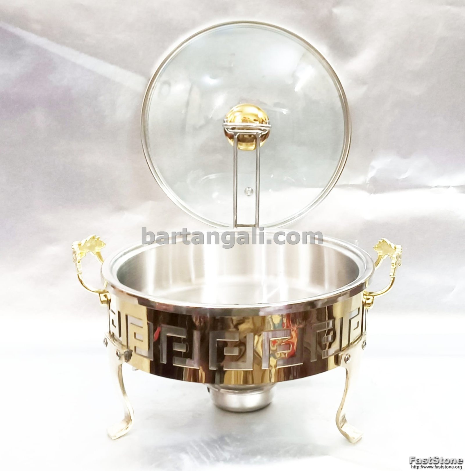 golden boffet dishes double bowl serving - Image 2