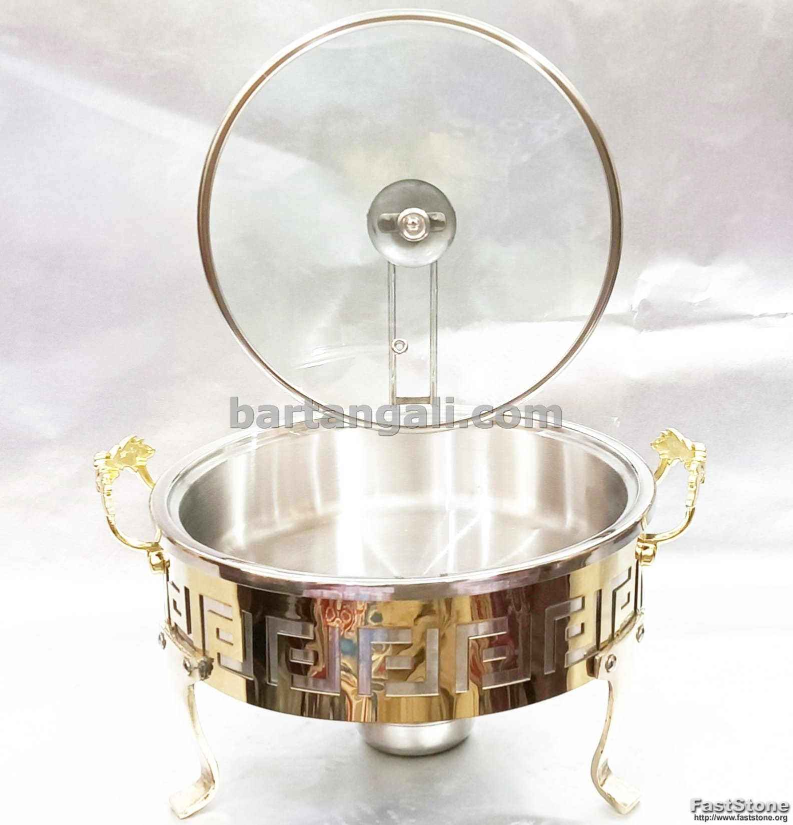 golden boffet dishes double bowl serving - Image 1