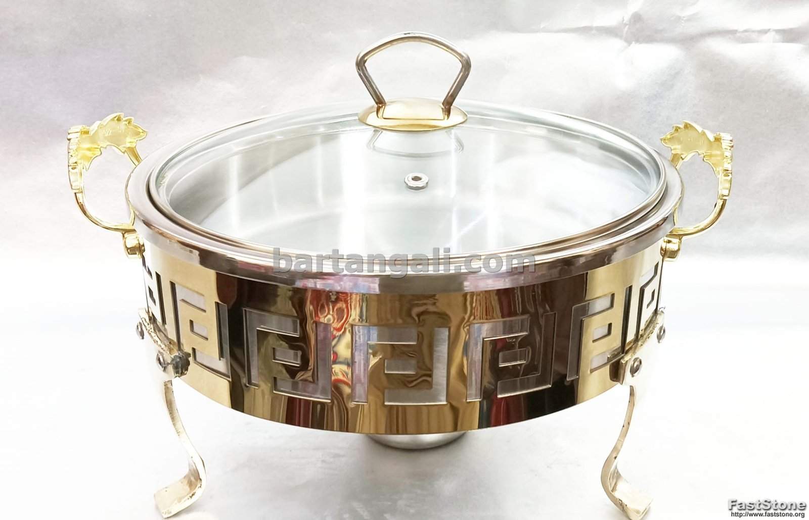 golden boffet dishes double bowl serving - Image 4