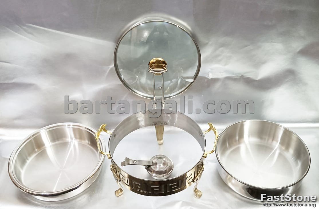 golden boffet dishes double bowl serving - Image 7