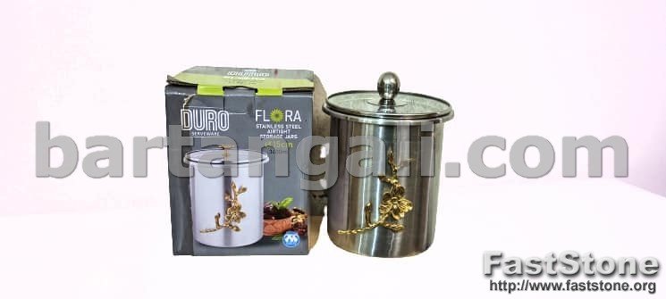 steel jar dioro flora with glass lid - Image 2