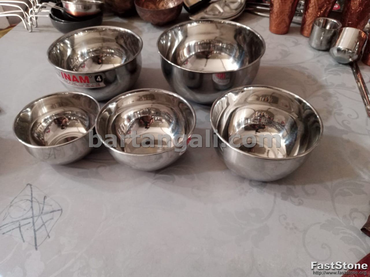 Steel mixing bowl 5 piece set - Image 3