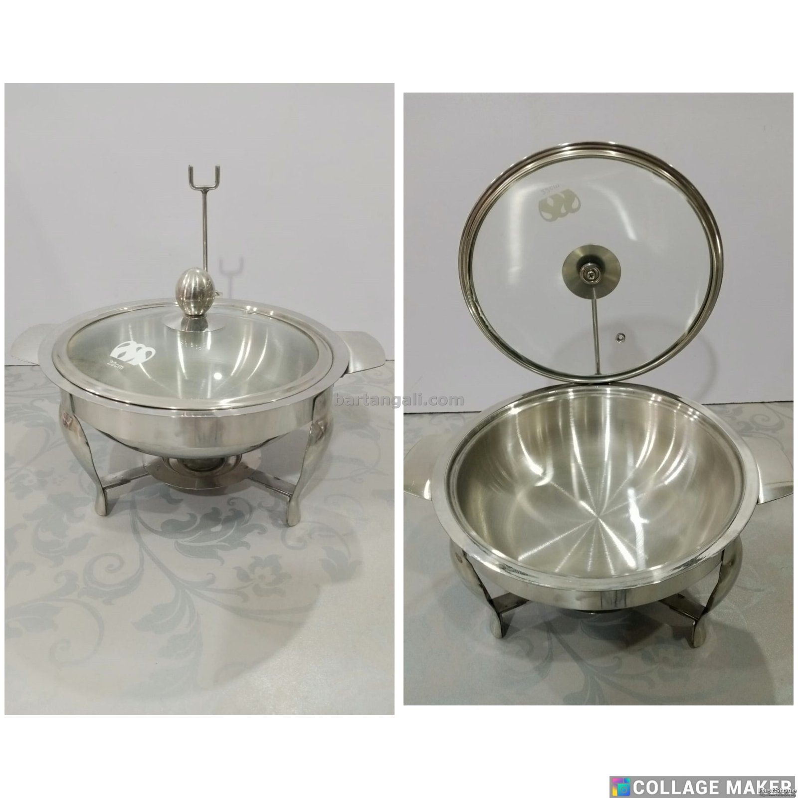 Steel buffet dishes for serving - Image 1