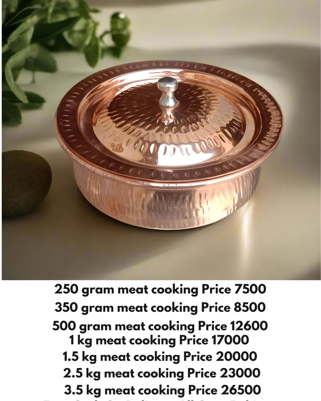 copper lagan Handi for cooking original 100% copper - Image 1