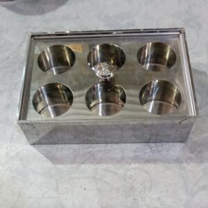 Stainless steel square masala box