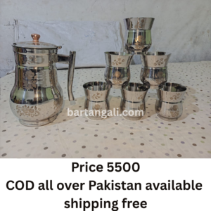 Stainless steel laser print Jug glass set